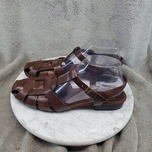 Mootsies Tootsies Shoes Womens Size 8 Brown Leather Fisherman Sandals